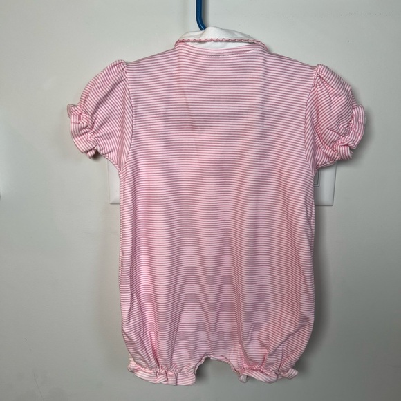 Koalababy Daddy’s Little Girl Embroidered Pink & White Striped Baby Romper 6-9 M - Picture 3 of 4